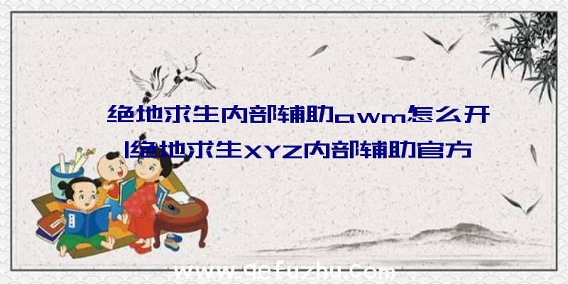 「绝地求生内部辅助awm怎么开」|绝地求生XYZ内部辅助官方网站